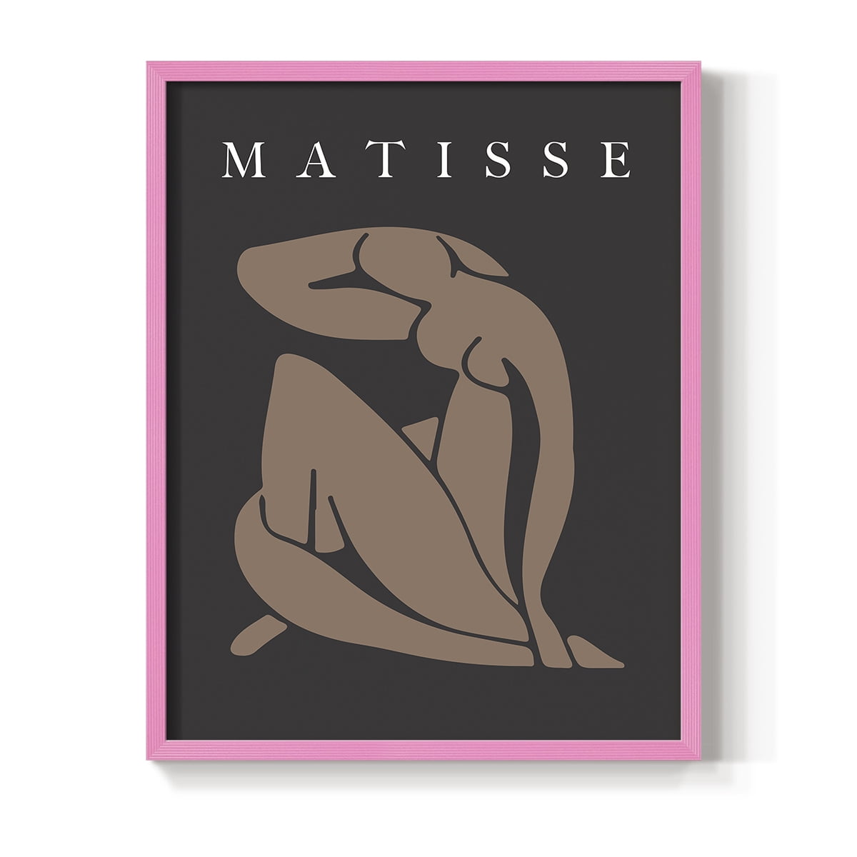 Matisse CCCLXXVII in Pink Solid Wood 16 x 20 Framed Print