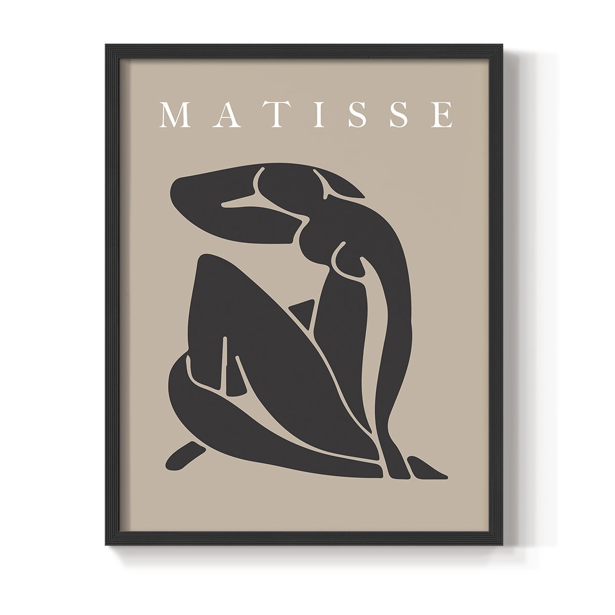 Matisse CCCLXXVIII in Black Solid Wood 22 x 28 Framed Print