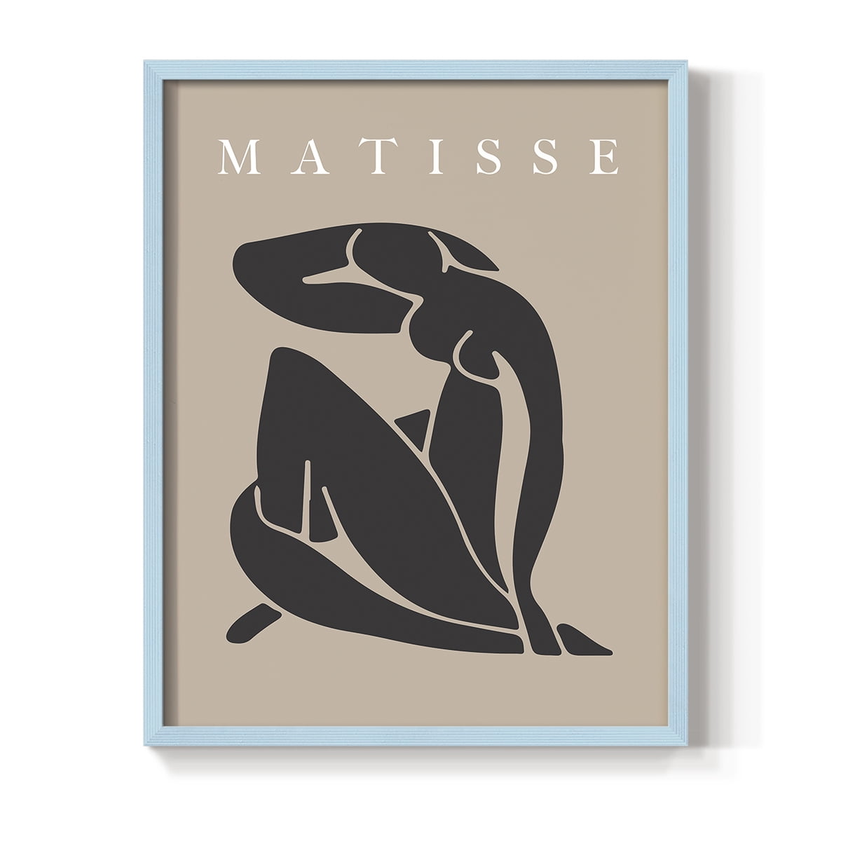 Matisse CCCLXXVIII in Blue Solid Wood 22 x 28 Framed Print