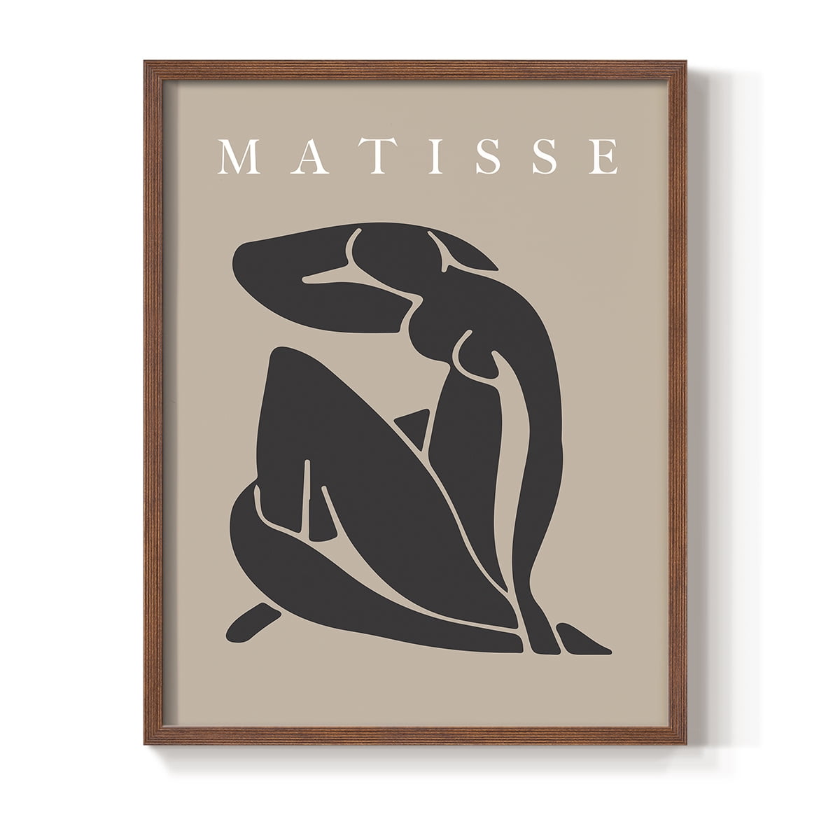 Matisse CCCLXXVIII in Brown Solid Wood 11 x 14 Framed Print