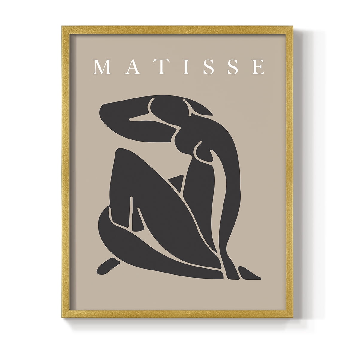 Matisse CCCLXXVIII in Gold Solid Wood 22 x 28 Framed Print