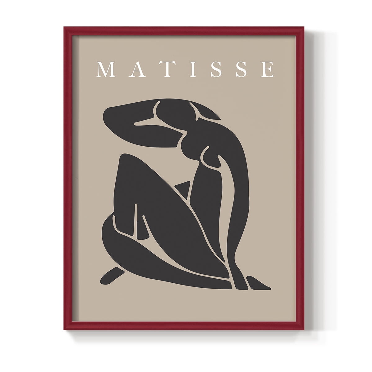 Matisse CCCLXXVIII in Red Solid Wood 8 x 10 Framed Print