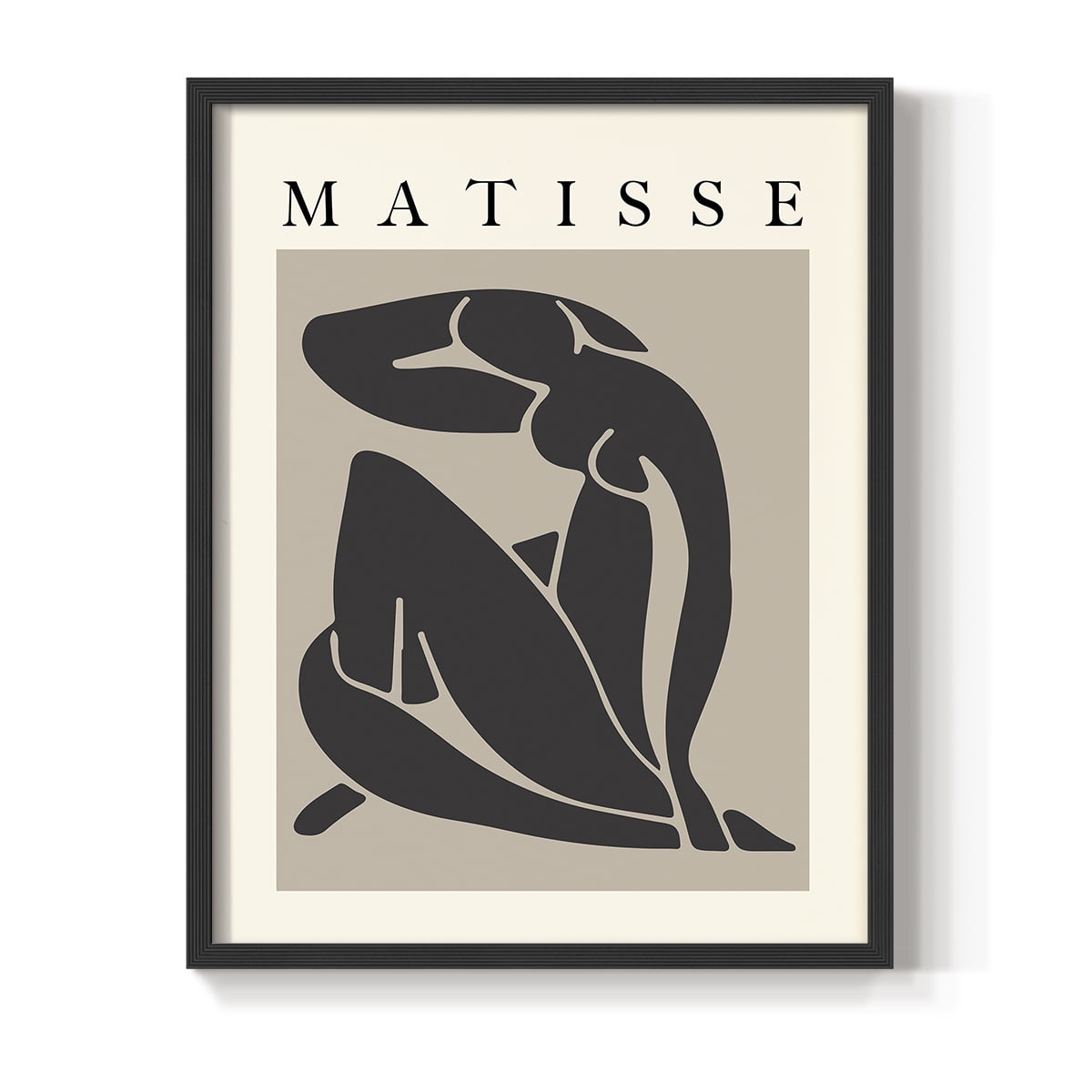 Matisse CCCLXXX in Black Solid Wood 22 x 28 Framed Print
