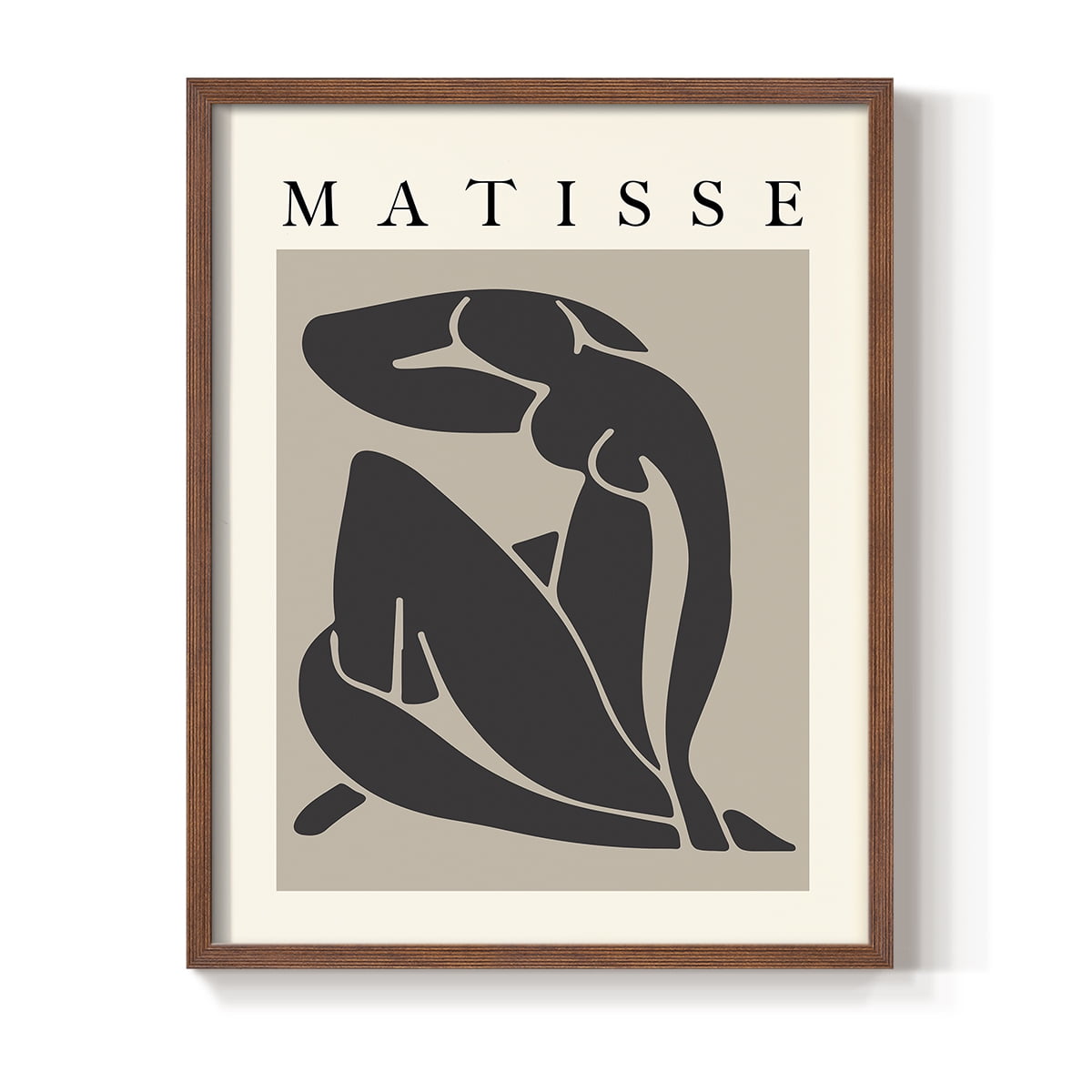 Matisse CCCLXXX in Brown Solid Wood 11 x 14 Framed Print