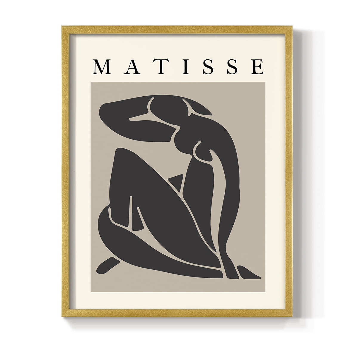 Matisse CCCLXXX in Gold Solid Wood 16 x 20 Framed Print