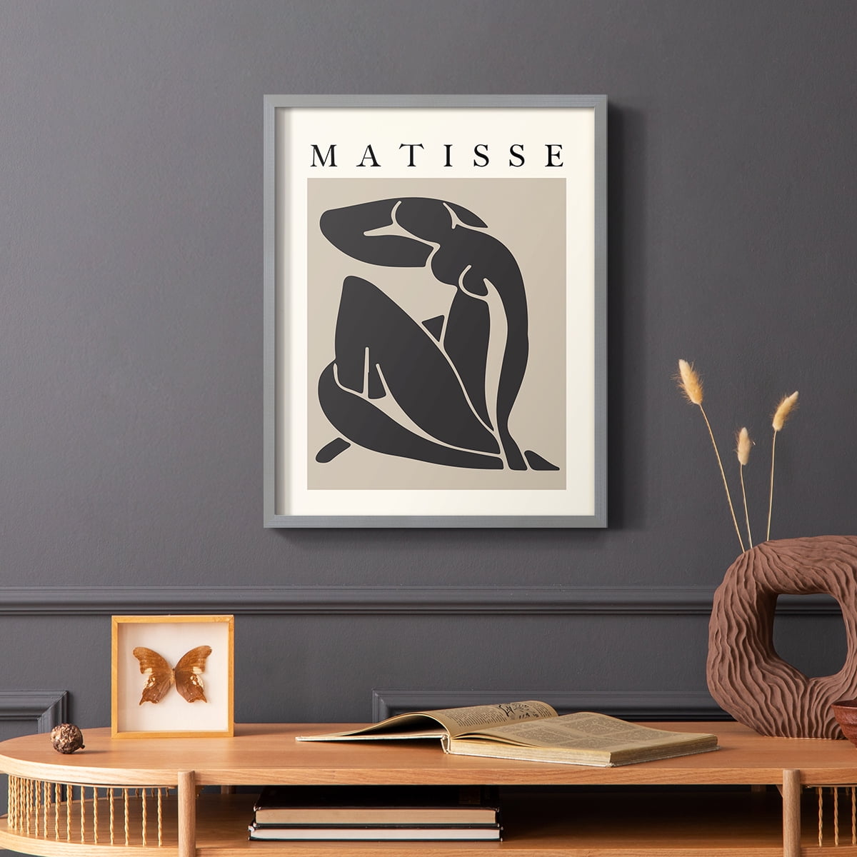 Matisse CCCLXXX in Gray Solid Wood 16 x 20 Framed Print