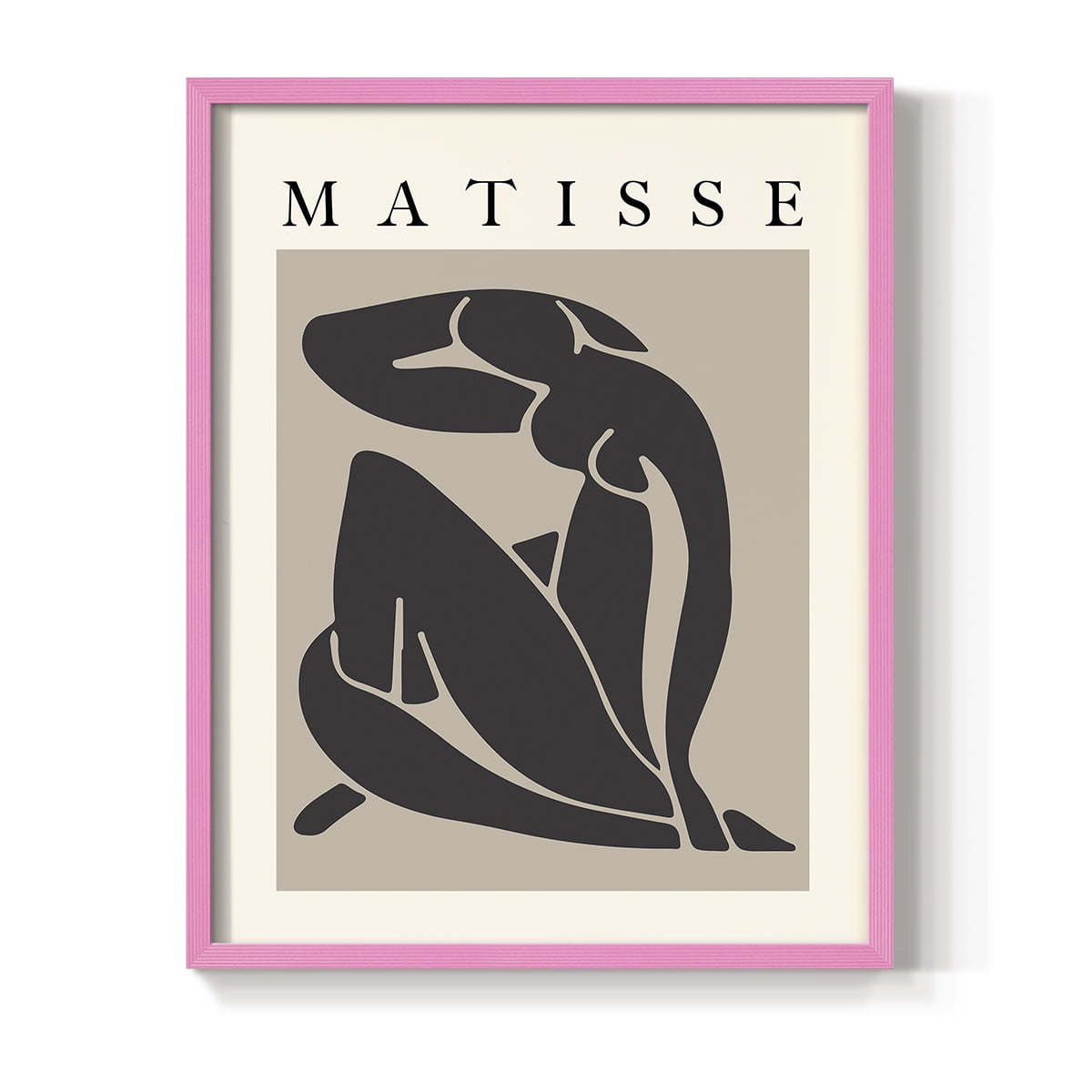 Matisse CCCLXXX in Pink Solid Wood 11 x 14 Framed Print