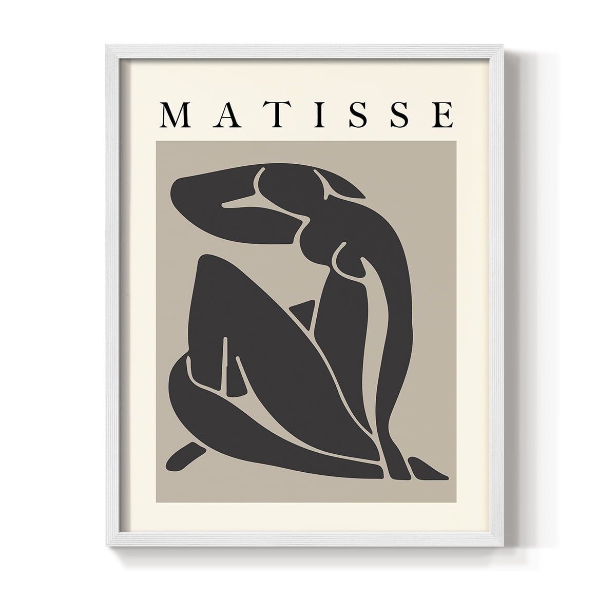 Matisse CCCLXXX in White Solid Wood 16 x 20 Framed Print