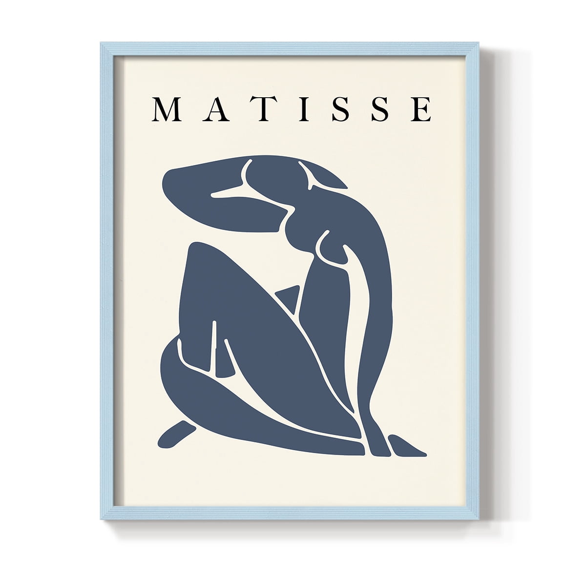 Matisse CCCLXXXI in Blue Solid Wood 8 x 10 Framed Print