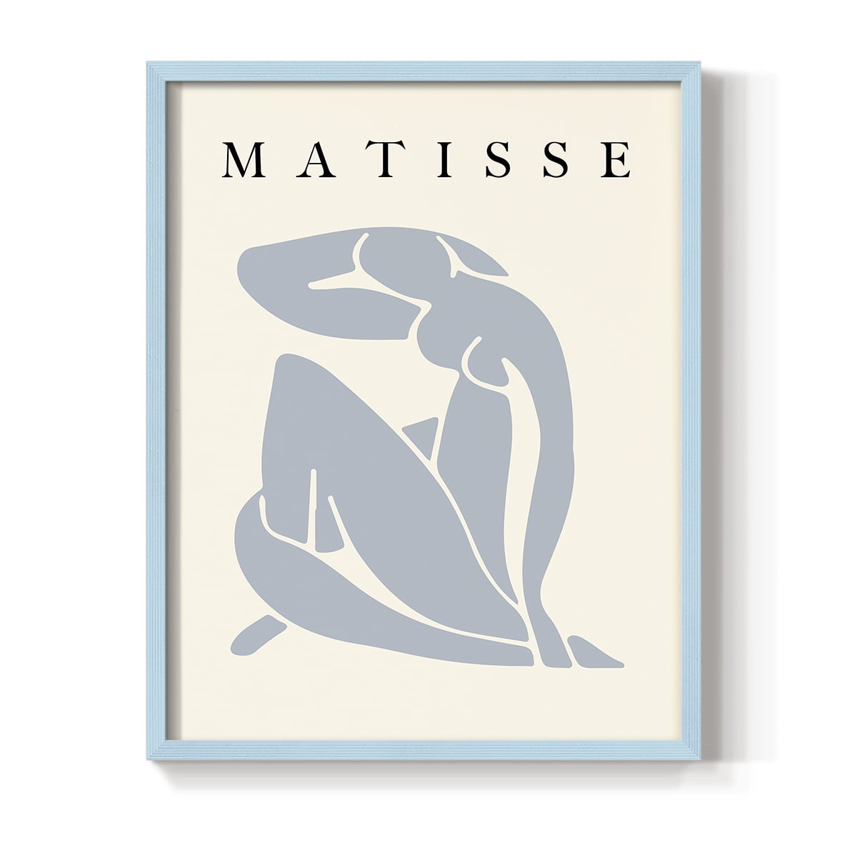 Matisse CCCLXXXII in Blue Solid Wood 8 x 10 Framed Print