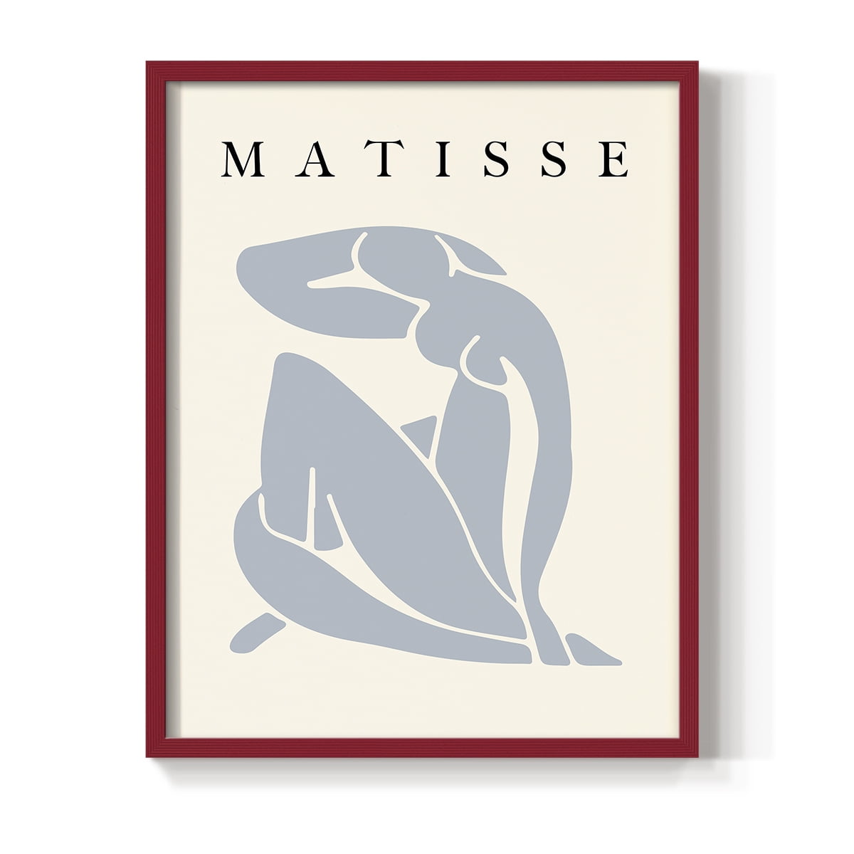 Matisse CCCLXXXII in Red Solid Wood 11 x 14 Framed Print