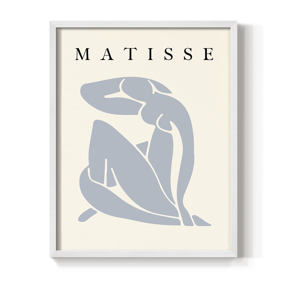 Matisse CCCLXXXII in White Solid Wood 11 x 14 Framed Print