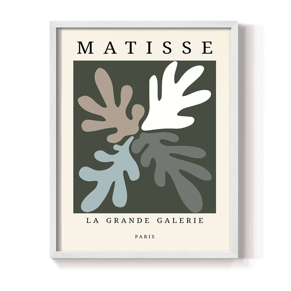 Matisse CCCLXXXIV in White Solid Wood 16 x 20 Framed Print