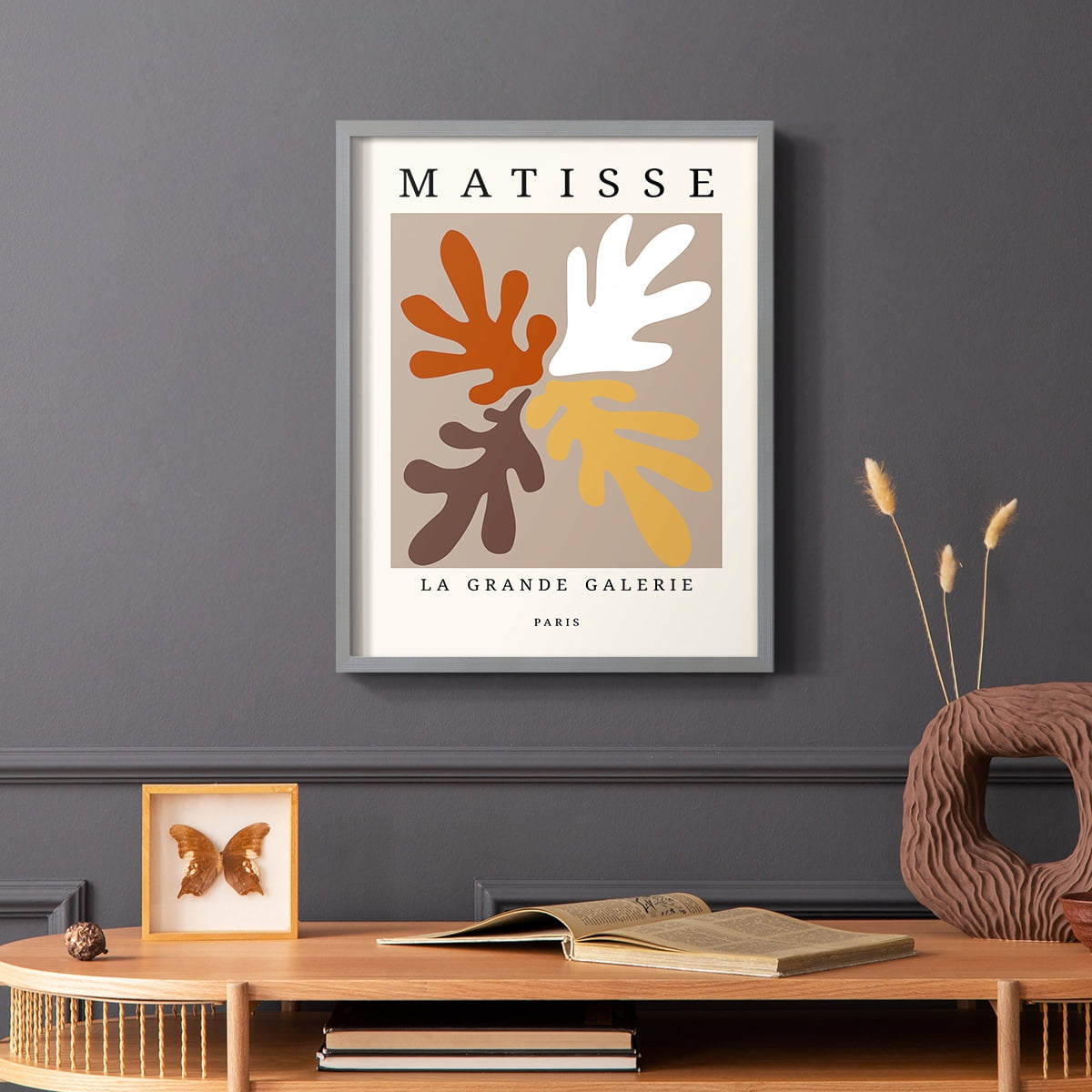 Matisse CCCLXXXVI in Gray Solid Wood 22 x 28 Framed Print
