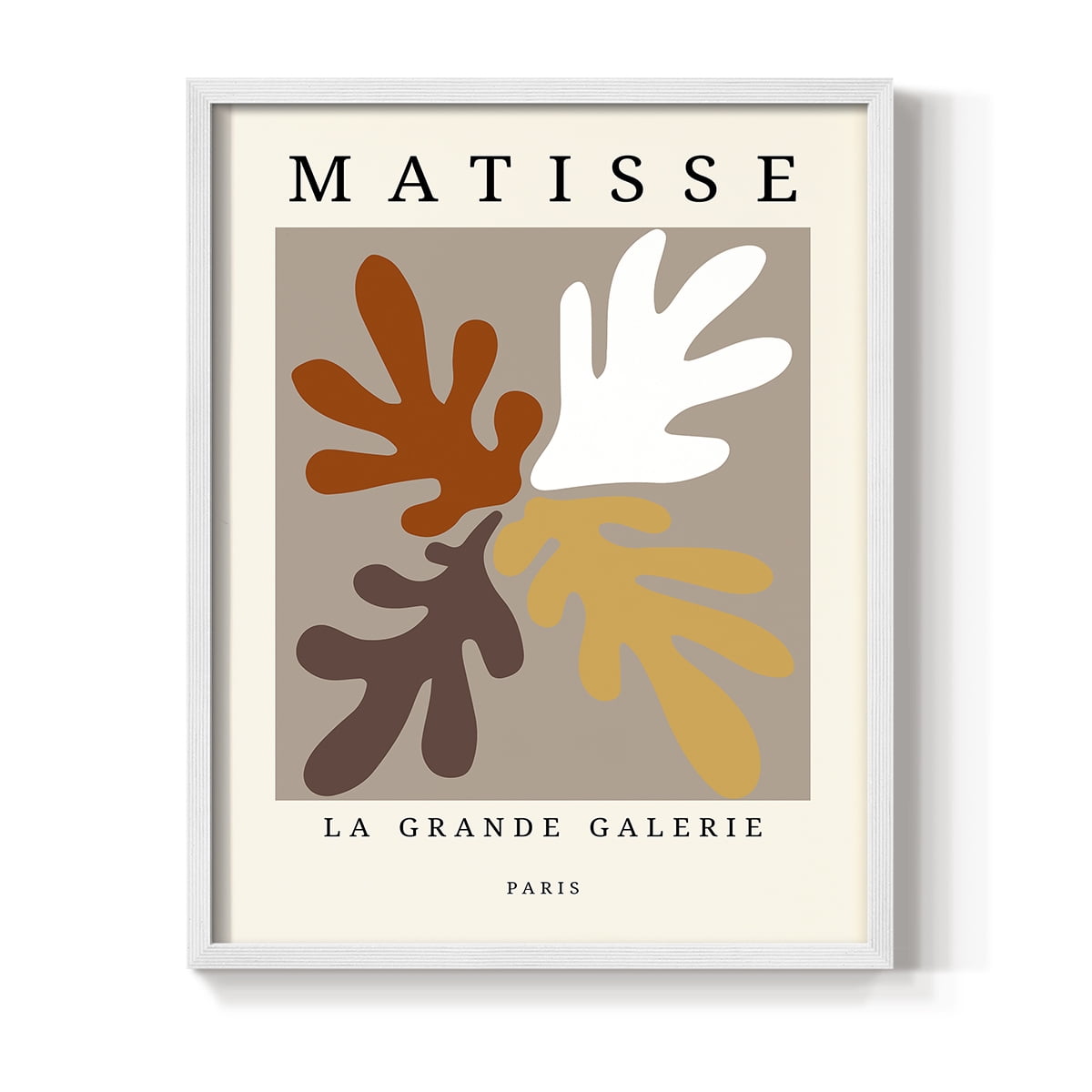 Matisse CCCLXXXVI in White Solid Wood 22 x 28 Framed Print