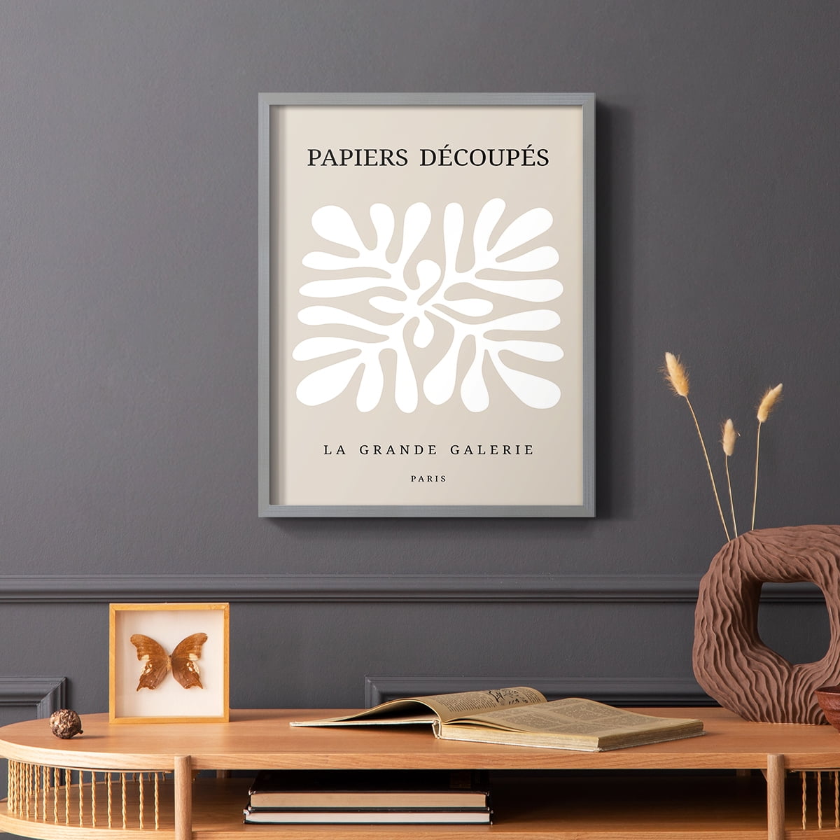 Matisse CCCLXXXVII in Gray Solid Wood 16 x 20 Framed Print