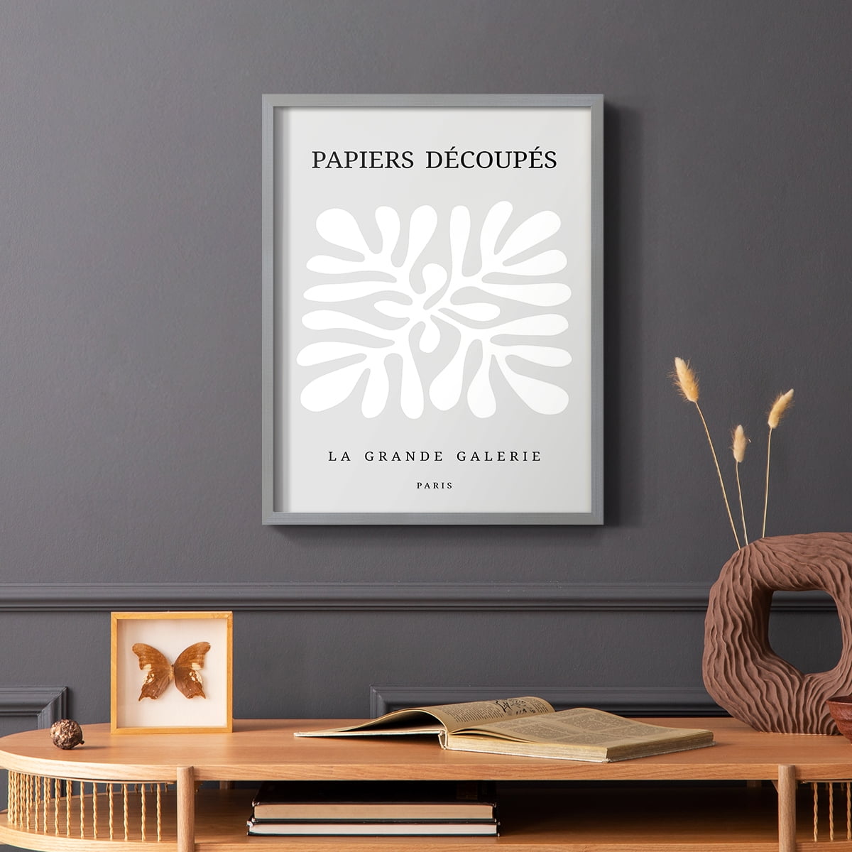 Matisse CCCLXXXVIII in Gray Solid Wood 22 x 28 Framed Print