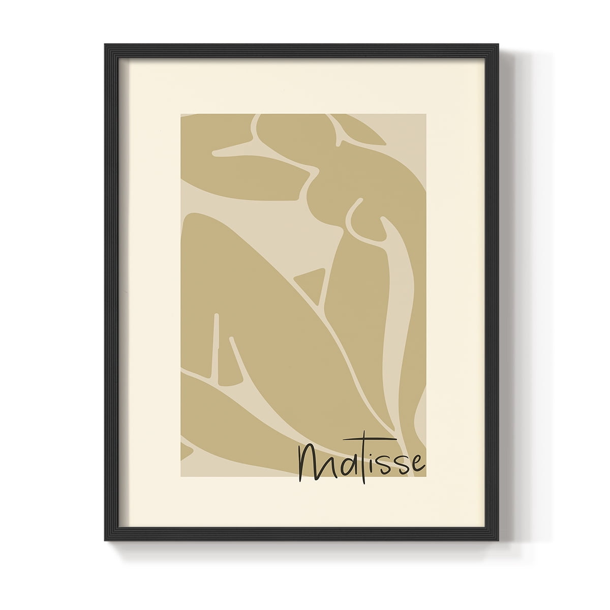 Matisse CCCV in Black Solid Wood 8 x 10 Framed Print