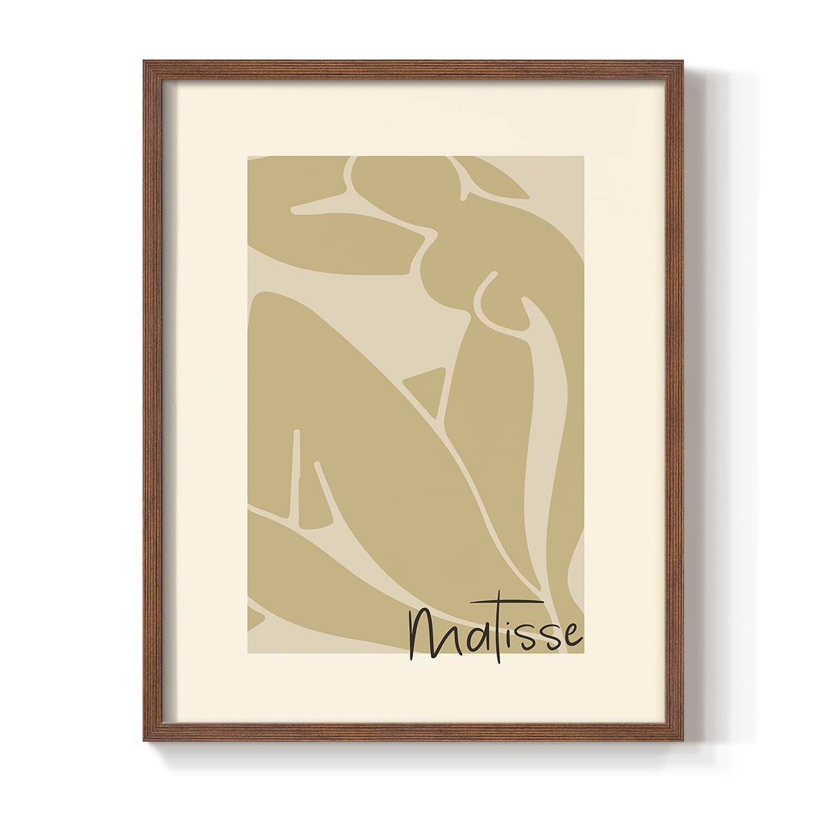 Matisse CCCV in Brown Solid Wood 8 x 10 Framed Print