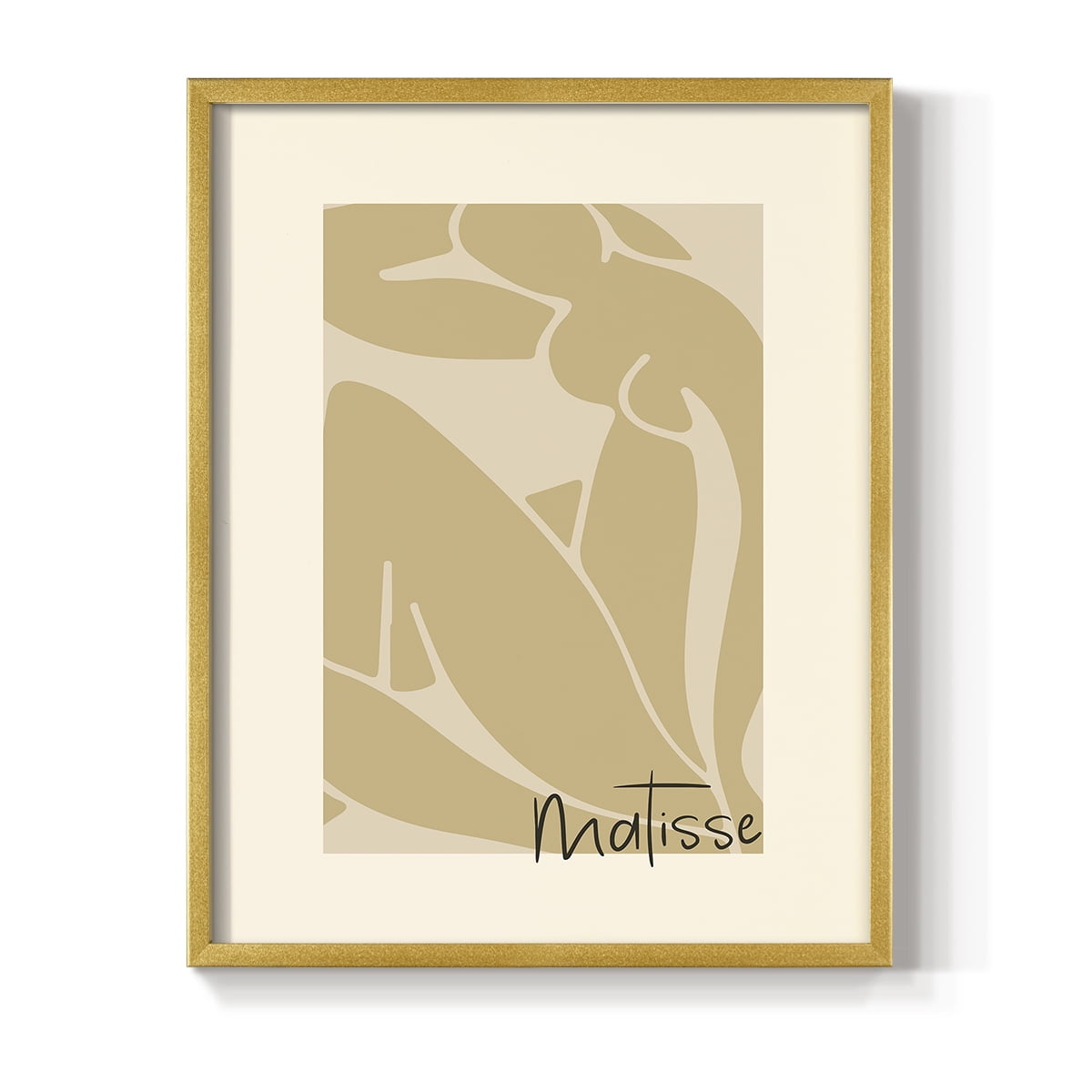 Matisse CCCV in Gold Solid Wood 16 x 20 Framed Print