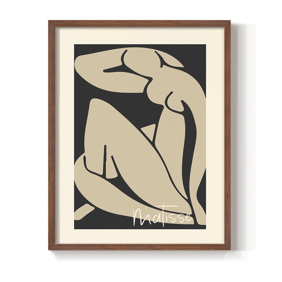Matisse CCCVI in Brown Solid Wood 8 x 10 Framed Print