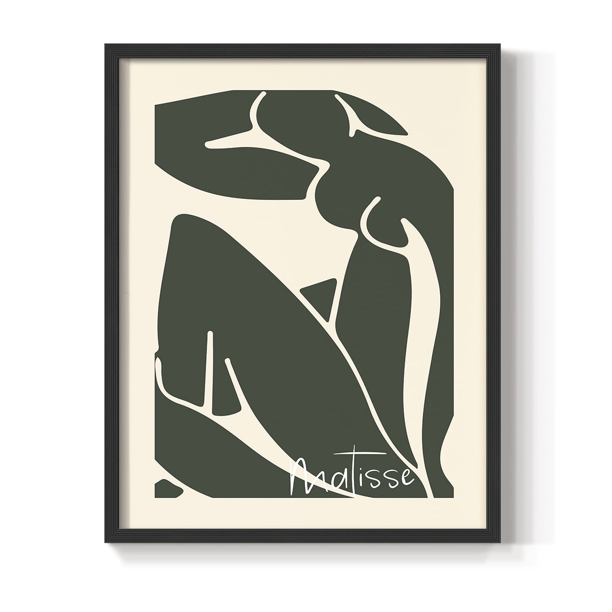 Matisse CCCVII in Black Solid Wood 16 x 20 Framed Print