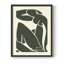 Matisse CCCVII in Black Solid Wood 8 x 10 Framed Print