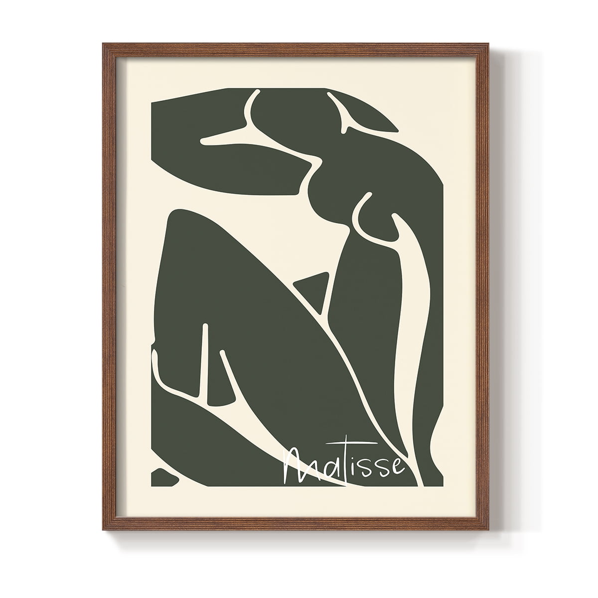 Matisse CCCVII in Brown Solid Wood 11 x 14 Framed Print