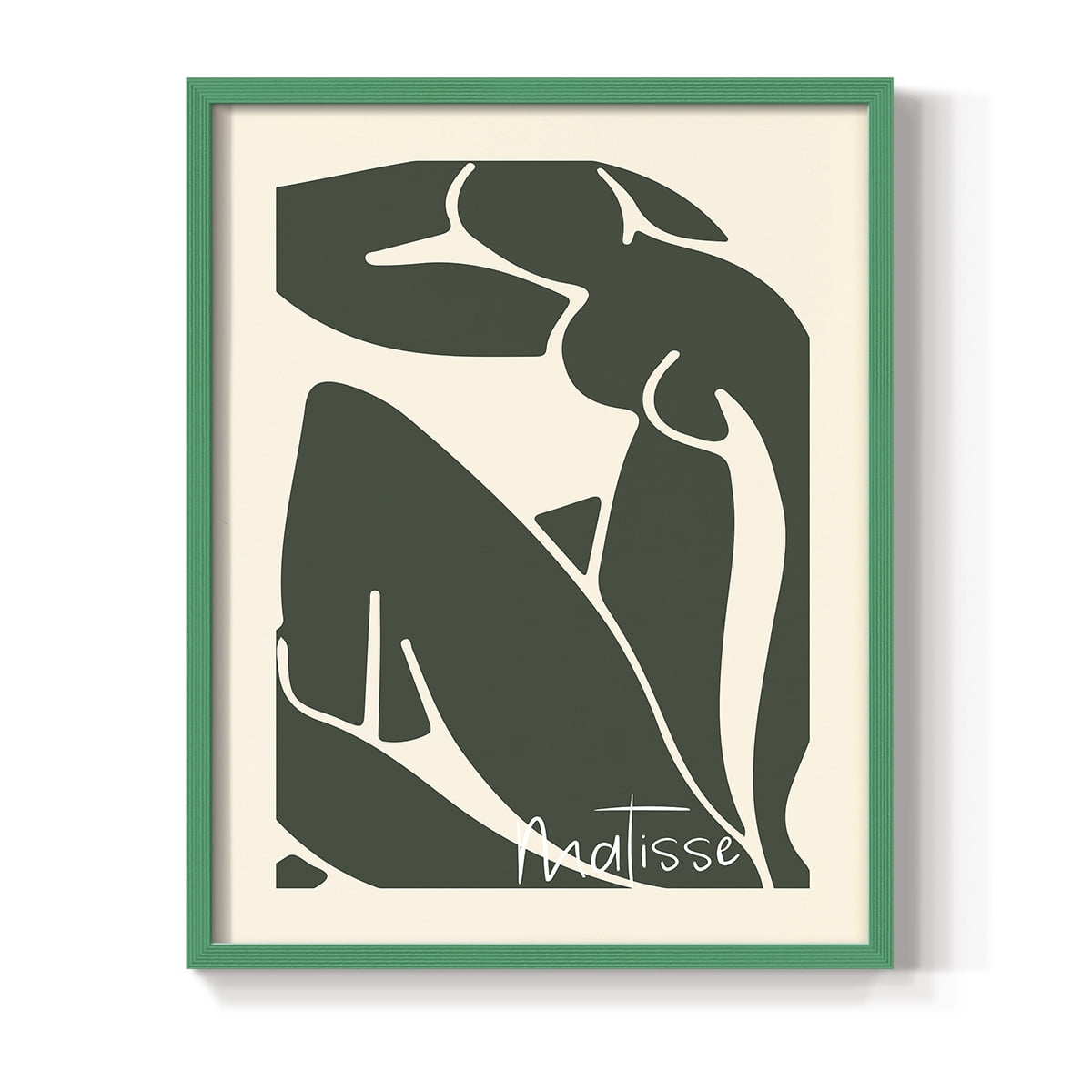 Matisse CCCVII in Green Solid Wood 8 x 10 Framed Print