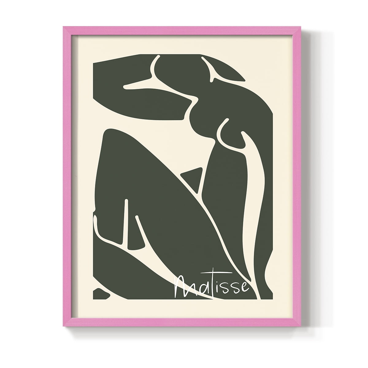 Matisse CCCVII in Pink Solid Wood 22 x 28 Framed Print