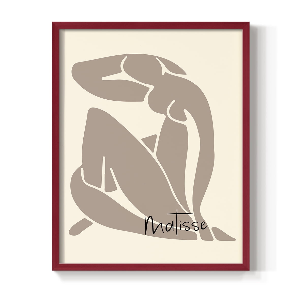 Matisse CCCVIII in Red Solid Wood 8 x 10 Framed Print