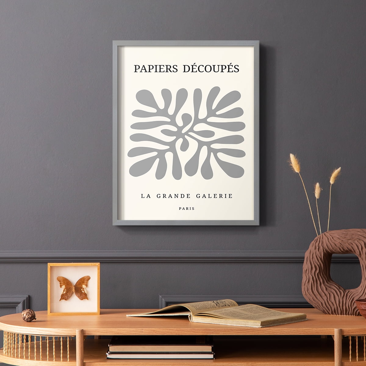 Matisse CCCXC in Gray Solid Wood 16 x 20 Framed Print