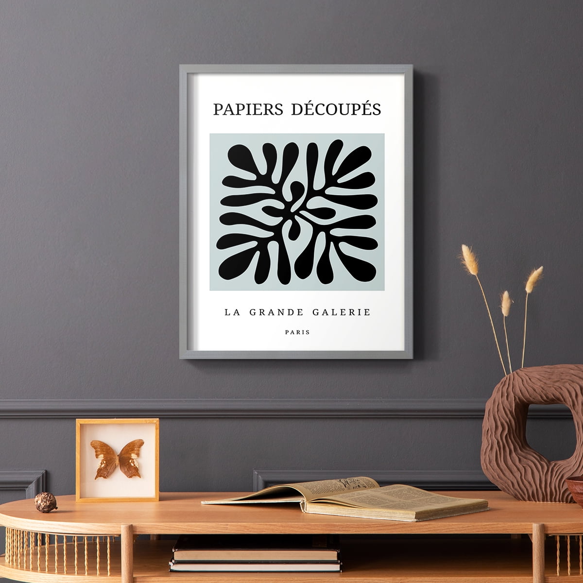 Matisse CCCXCII in Gray Solid Wood 8 x 10 Framed Print