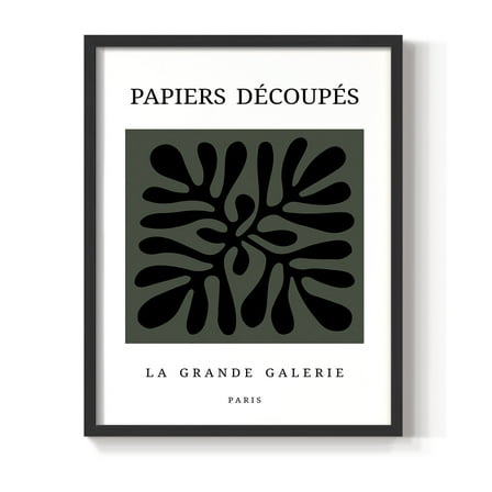Matisse CCCXCIV in Black Solid Wood 8 x 10 Framed Print