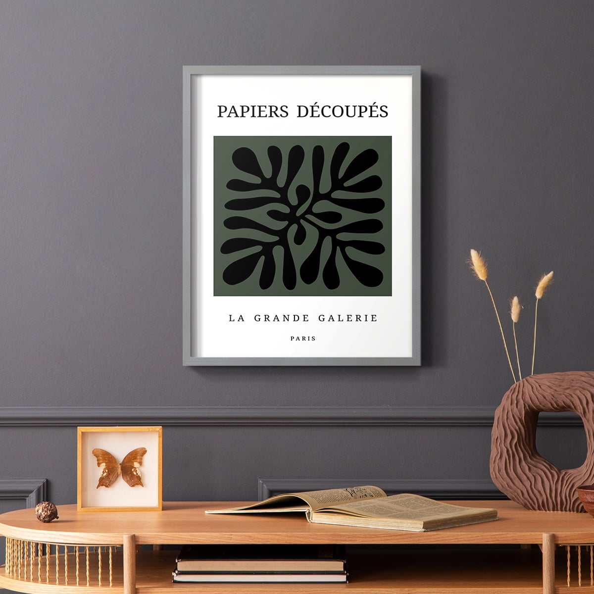 Matisse CCCXCIV in Gray Solid Wood 8 x 10 Framed Print