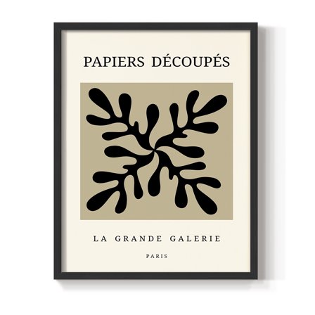 Matisse CCCXCIX in Black Solid Wood 8 x 10 Framed Print