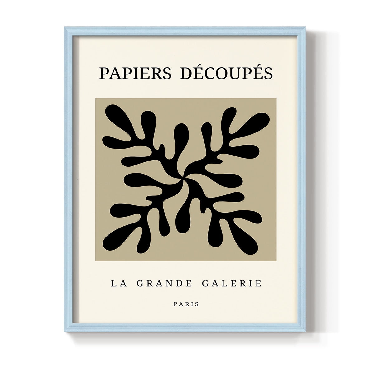Matisse CCCXCIX in Blue Solid Wood 8 x 10 Framed Print