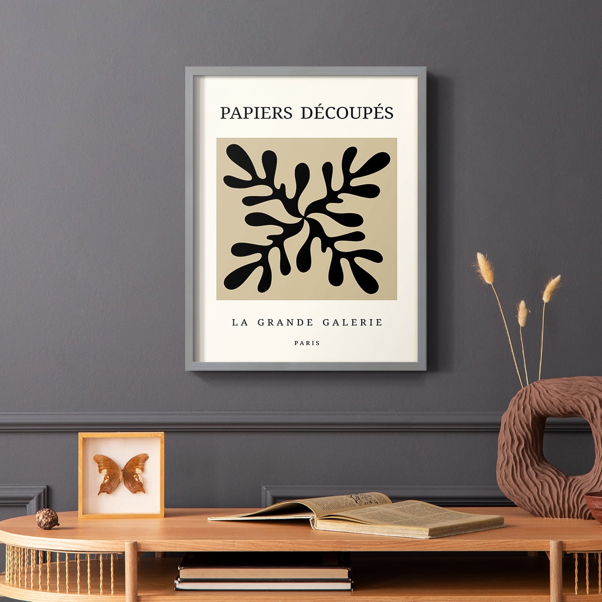 Matisse CCCXCIX in Gray Solid Wood 22 x 28 Framed Print