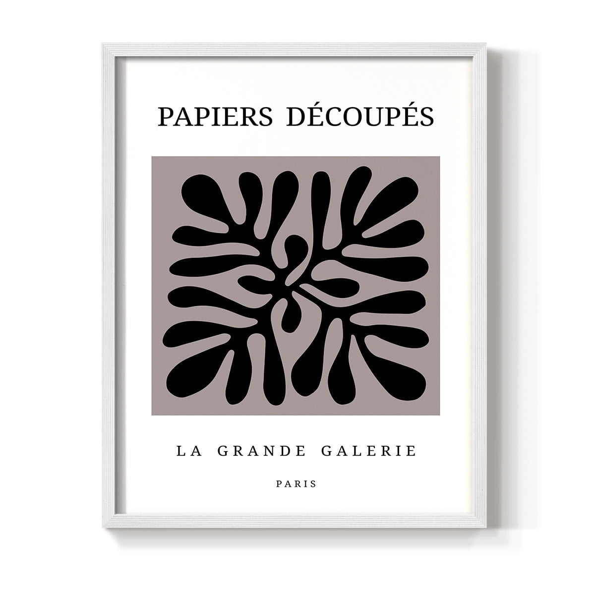 Matisse CCCXCV in White Solid Wood 16 x 20 Framed Print