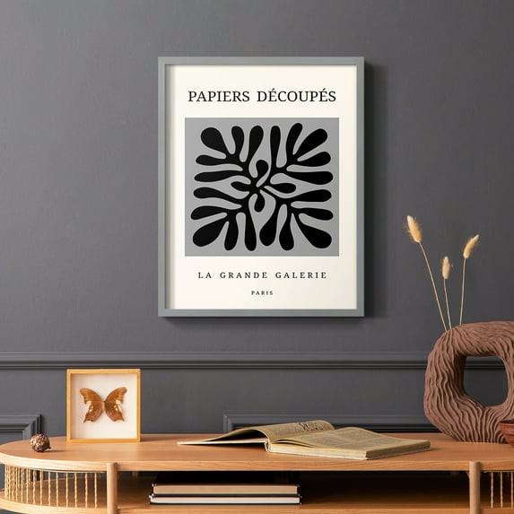 Matisse CCCXCVI in Gray Solid Wood 22 x 28 Framed Print