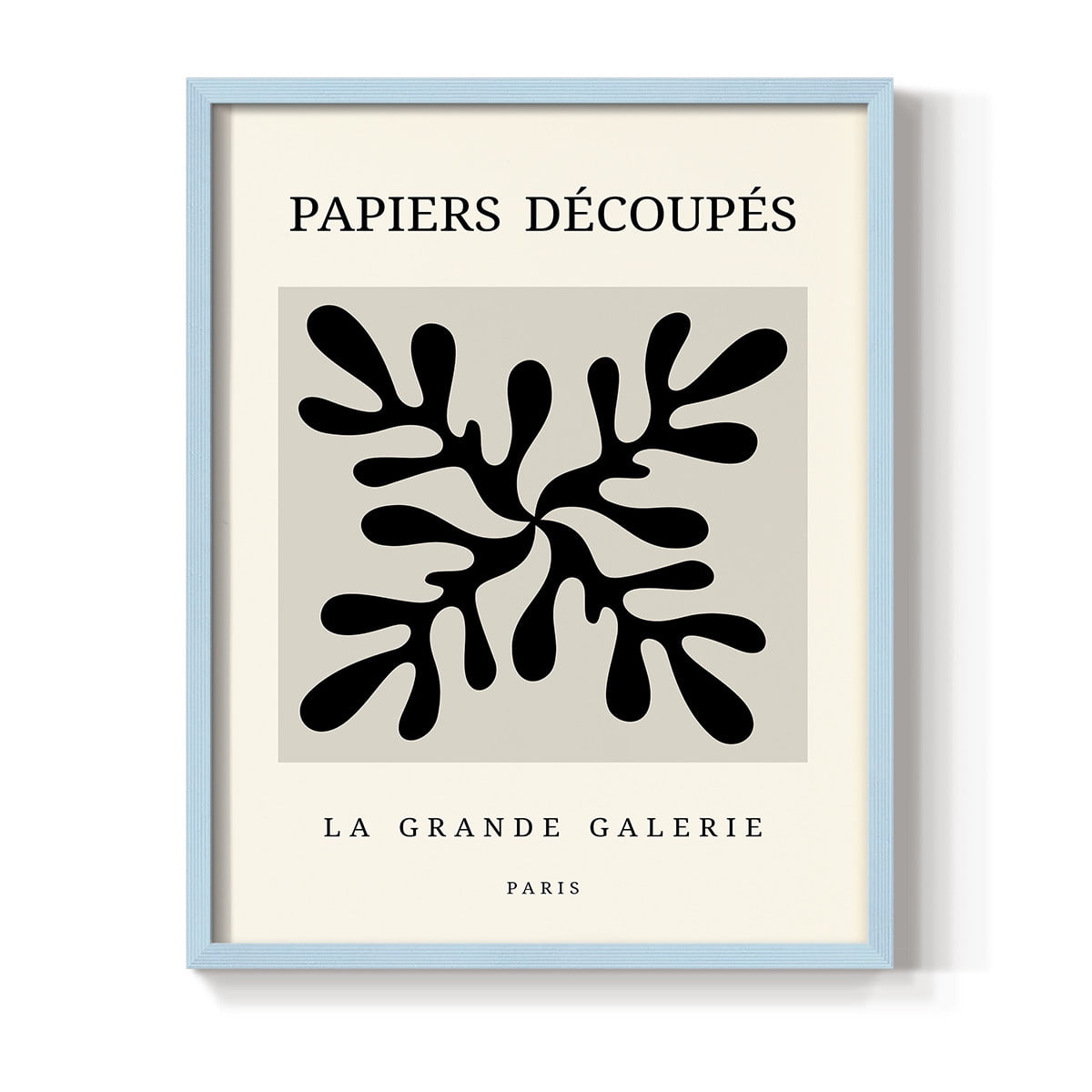 Matisse CCCXCVIII in Blue Solid Wood 22 x 28 Framed Print