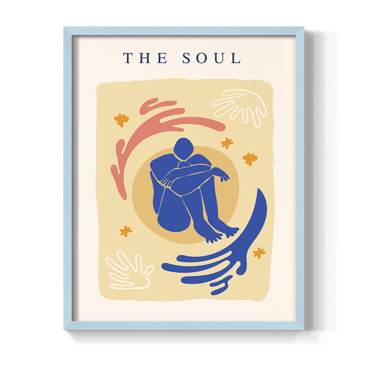 Matisse CCCXII in Blue Solid Wood 22 x 28 Framed Print