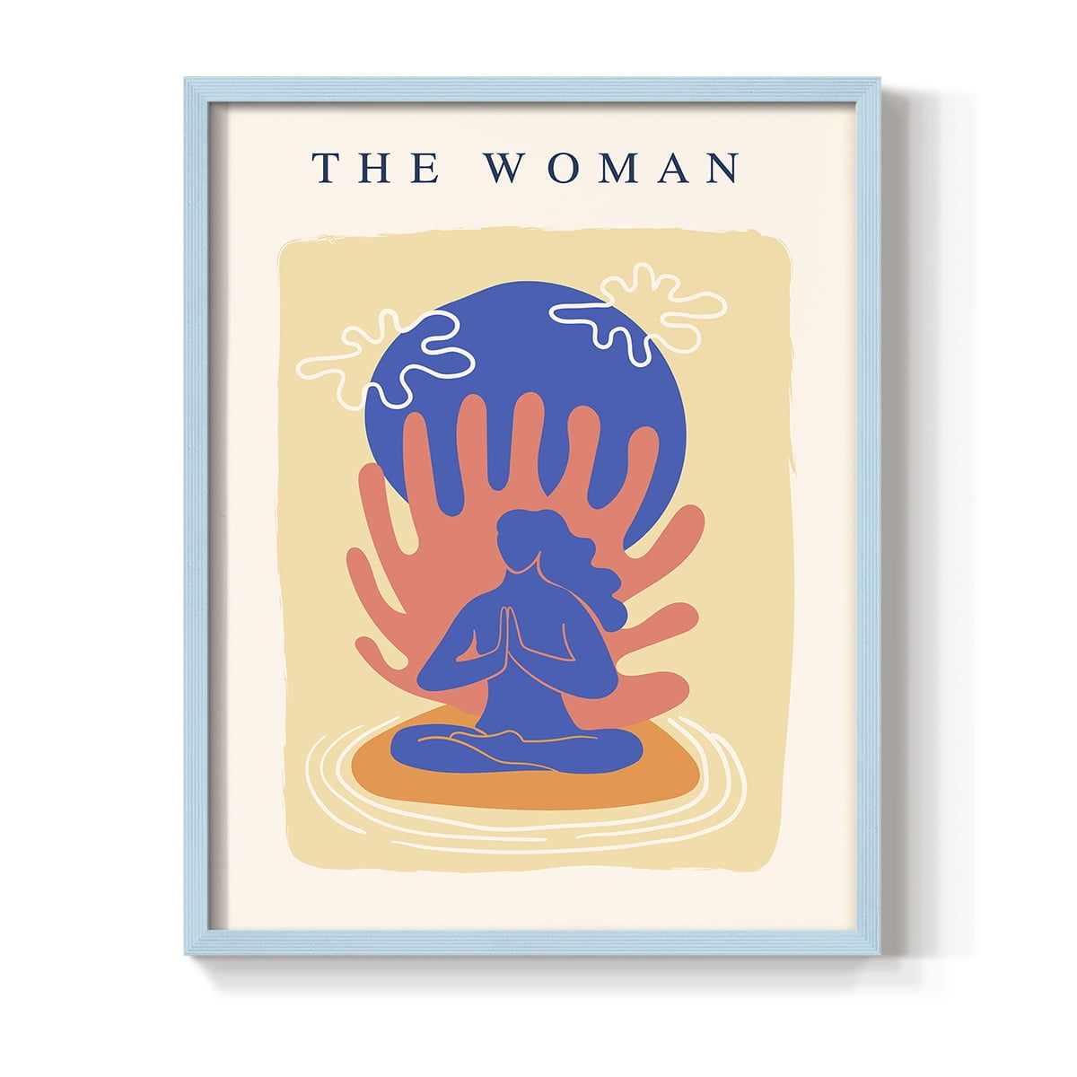 Matisse CCCXIII in Blue Solid Wood 16 x 20 Framed Print