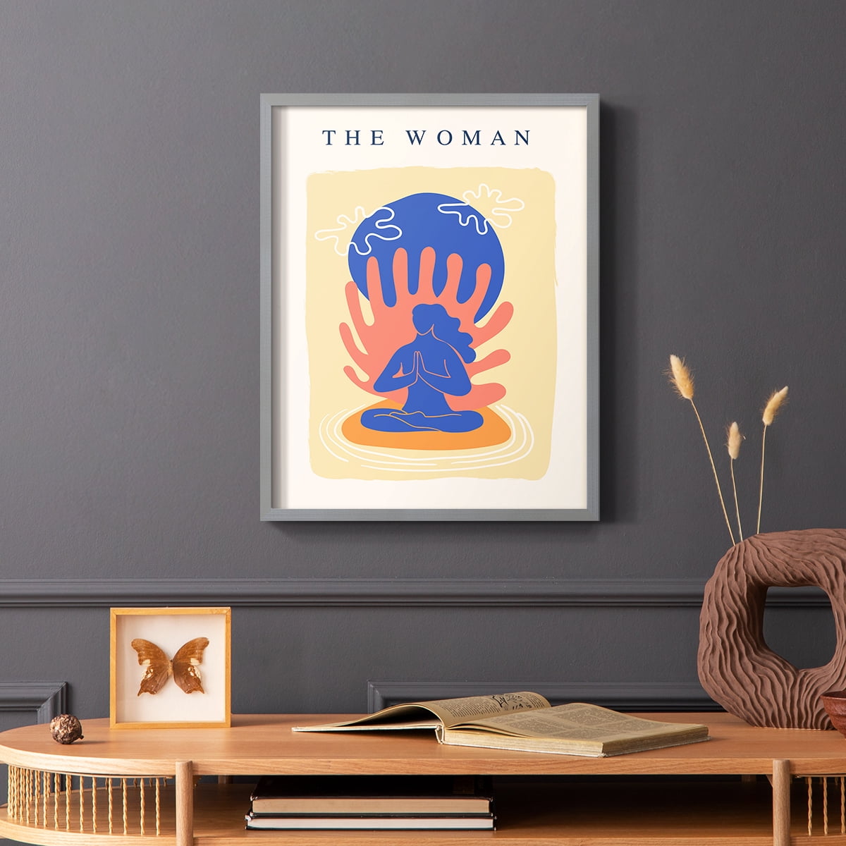 Matisse CCCXIII in Gray Solid Wood 11 x 14 Framed Print