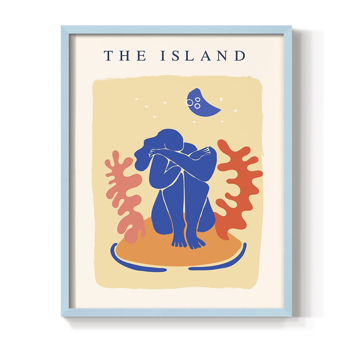 Matisse CCCXIV in Blue Solid Wood 16 x 20 Framed Print