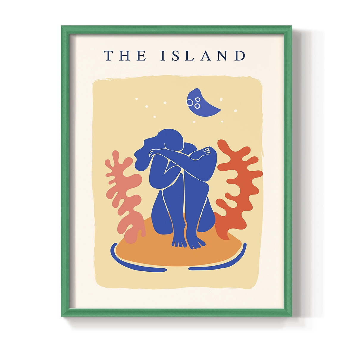 Matisse CCCXIV in Green Solid Wood 11 x 14 Framed Print