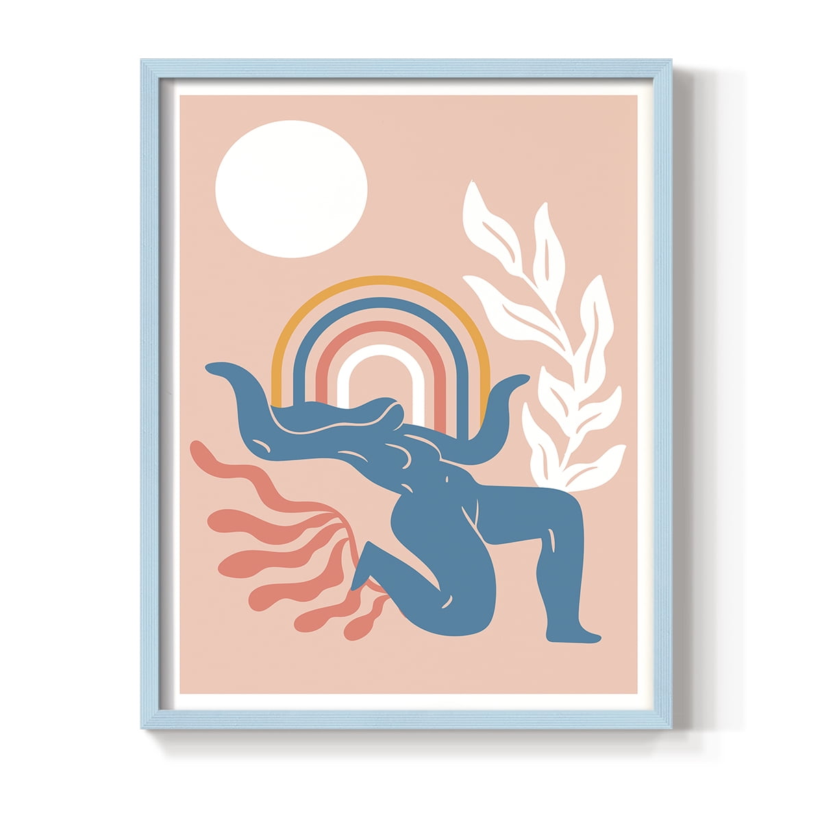Matisse CCCXIX in Blue Solid Wood 22 x 28 Framed Print