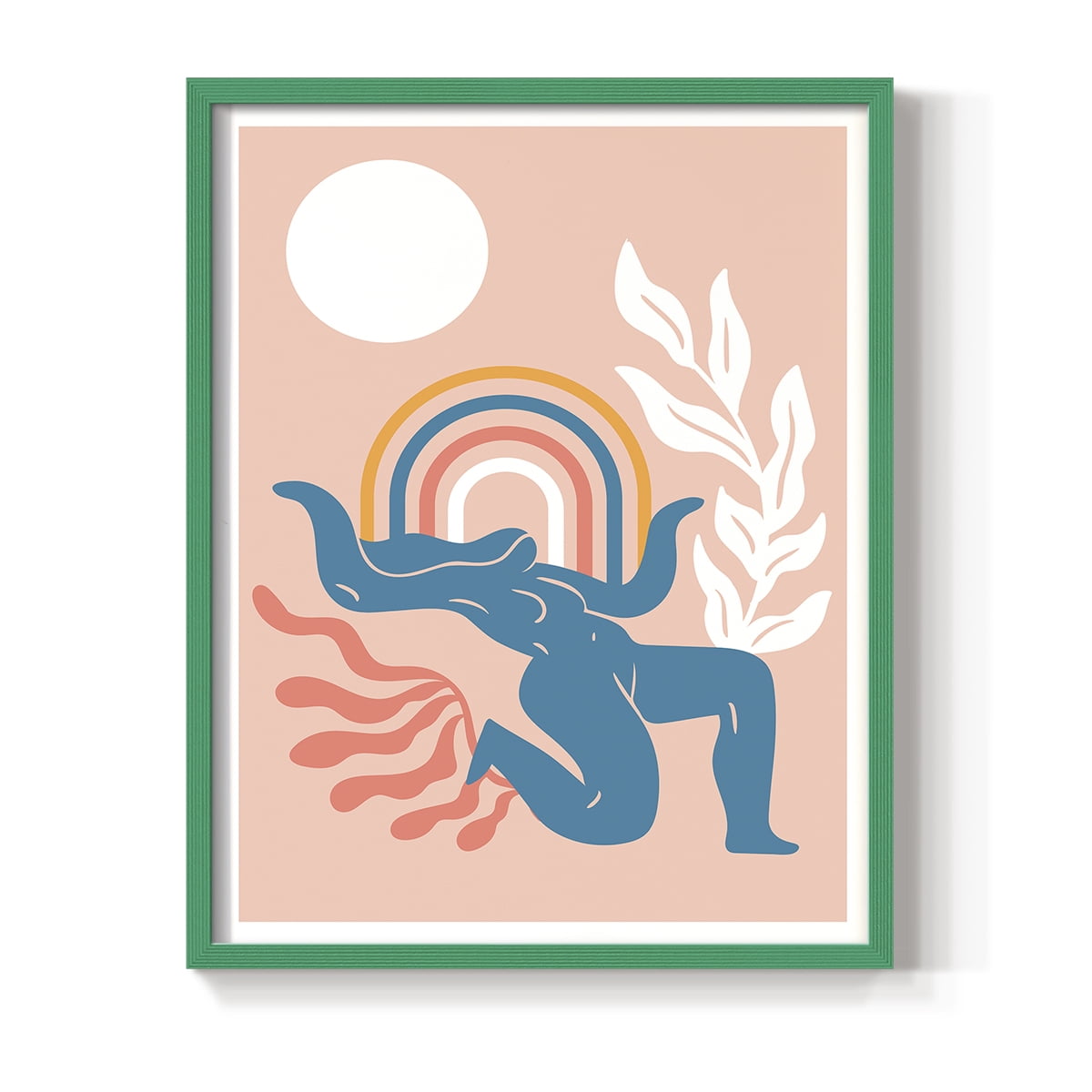 Matisse CCCXIX in Green Solid Wood 11 x 14 Framed Print