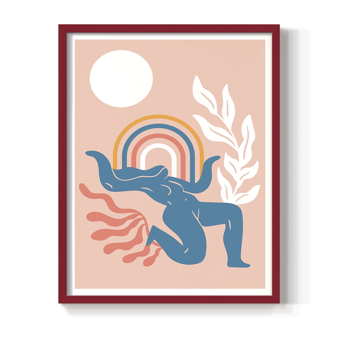 Matisse CCCXIX in Red Solid Wood 8 x 10 Framed Print