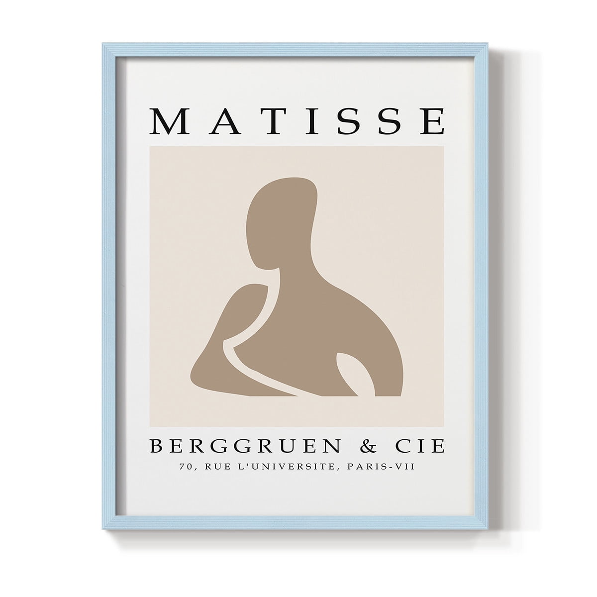 Matisse CCCXL in Blue Solid Wood 8 x 10 Framed Print